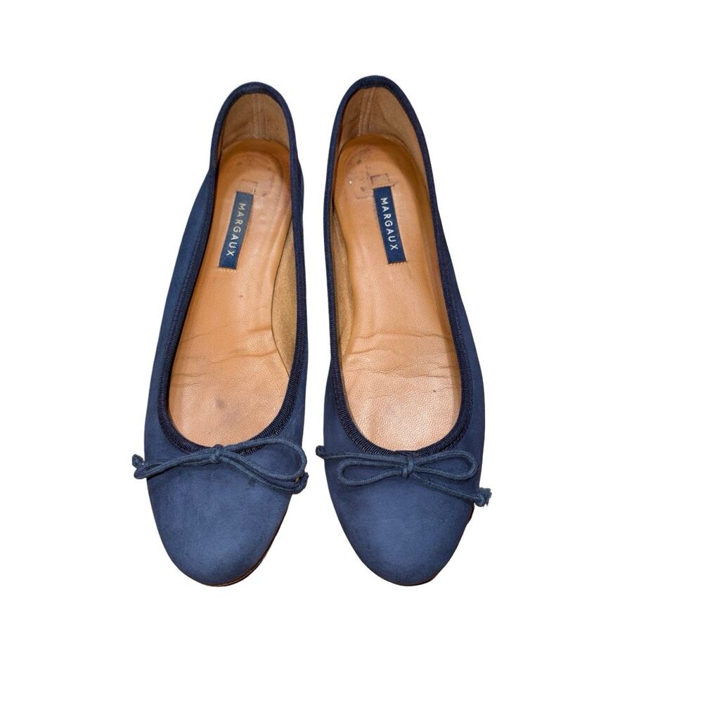 Margaux The Demi Blue Suede Leather Ballet Flats   Size: EU 39 / US 9